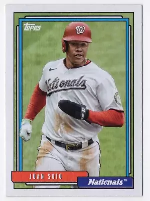 2021 Topps Update Series Juan Soto #T92-49 Redux 1992 Washington Nationals - Image 1 of 2