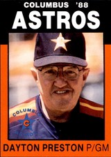 1988 Columbus Astros Best #24 Dayton Preston President General Manager Card
