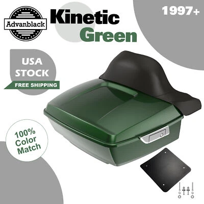 Advanblack Kinetic Green King Tour Pack Fits Harley Street Road Glide 1997+ - Image 1 of 4