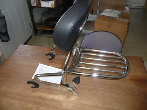Indian OEM 12" passenger backrest rack black rogue pad Chieftain SF RM 19+ Chief - Picture 1 of 21