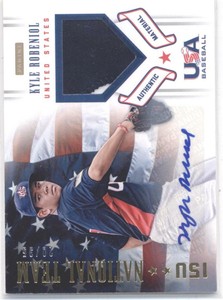 2012 Panini USA Baseball 15U National Team Patches Signatures #16 Kyle Robeniol 