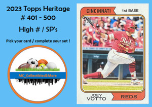 2023 Topps Heritage High Number SP Short Print #401-500 Complete Your Set U Pick