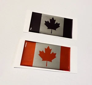2 pegatinas abovedadas bandera Canadá 74x36 mm - Imagen 1 de 5