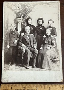 Photo on Board, Family, 5 Children Mother,Father, by W.S Anspach, Lebanon PA - Picture 1 of 4
