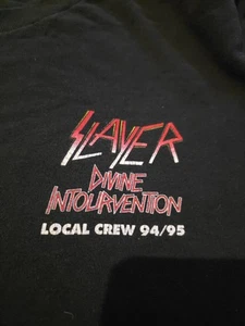 Vintage Slayer Shirt Divine Intourvention Tour Local Crew 94/95, Brockum XL USA - Bild 1 von 6