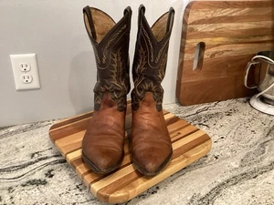 Tony Lama Bull Shoulder Cowboy Western Boots Mens Size 10 EE - Picture 1 of 20