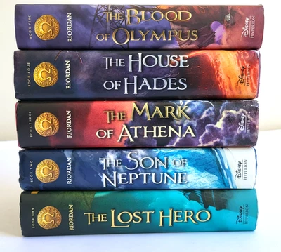 Rick Riordan Heroes of Olympus 1–5 HC TRUE 1st Edition 1st Print Disney Set - Image 1 of 4