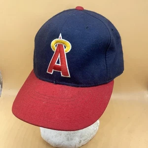 Vintage Anaheim Angels Mütze Cap tailliert 7 5/8 blau Wolle New Era 80er - Bild 1 von 6