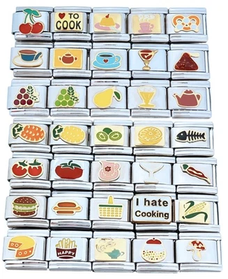 9 mm Dijes italianos comida y bebida fruta pescado bebidas té café (colección #3) Foto 1 de 2