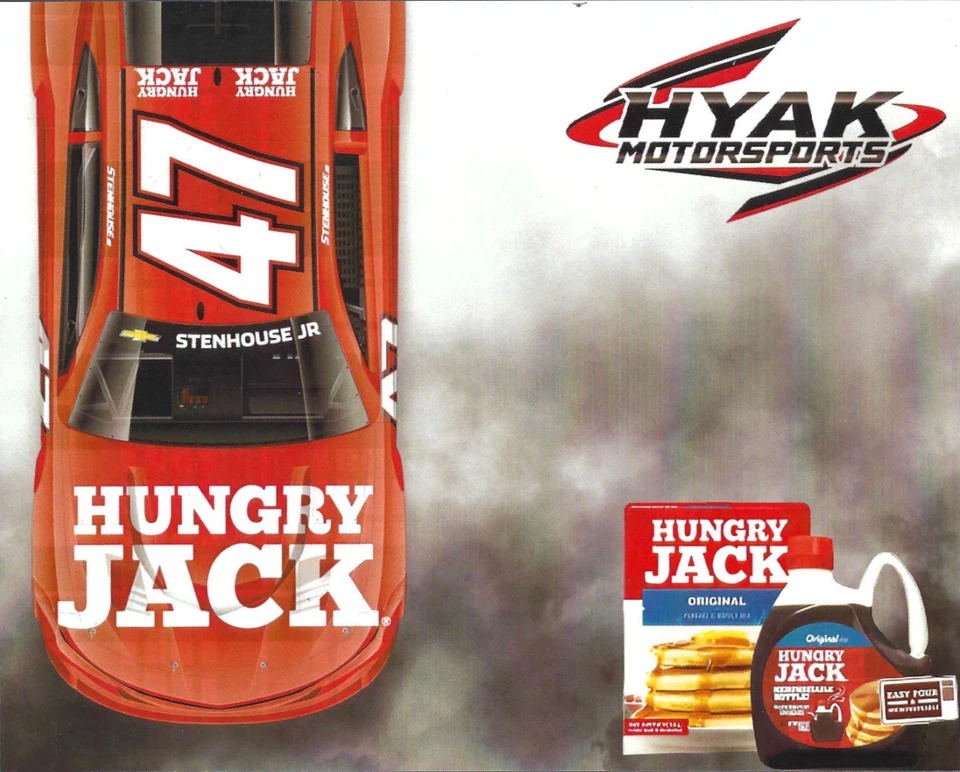 Postal de la serie NASCAR CUP #47 "HUNGRY JACK" 2025 de Ricky Stenhouse Foto 1 de 1
