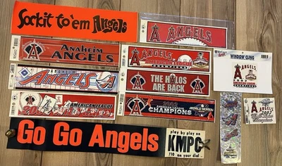 Lot Of 12 Vintage 70's To 2000's California Anaheim Angels MLB Bumper Stickers - Image 1 of 4