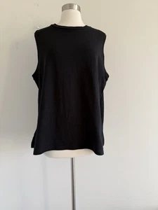 NEW EILEEN FISHER 100% ORGANIC COTTON SIDE SLITS SLEEVELESS SIZE XL/TG - Picture 1 of 8