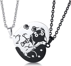 Matching Necklace for Couples, Personalized Yin Yang Pet Cat Pendant Necklace, B - Picture 1 of 6