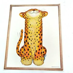 Vintage 1954 General Foods Jello Animal Cheetah Poster 