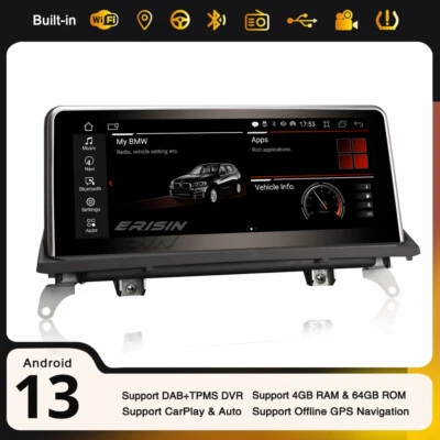 10,25" 64GB Android 14 Autoradio BMW X5 E70 X6 E71 CCC CarPlay DAB+ WiFi Navi 4G - Bild 1 von 4