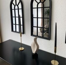 Hängespiegel Wandspiegel Dekospiegel Spiegel Schwarz in Fenster-Optik H73xB35cm