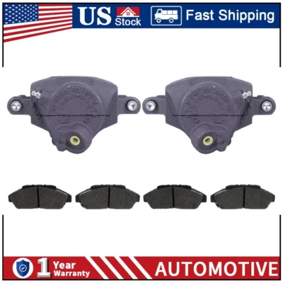 Front Left Front Right Brake Calipers & Metallic Pads For 1975-1978 GMC C15 PZ - Imagem 1 de 4