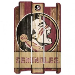 Florida State Seminoles Wood Fence Sign 11"x17" [NEW] Wall Man Cave Fan Wall - Picture 1 of 1