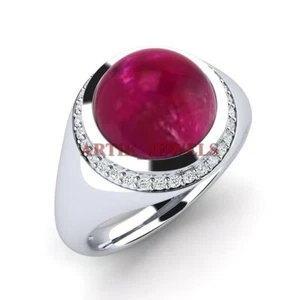 Anello da donna in argento sterling 925 con pietra preziosa rubino riscaldato #4413 - Foto 1 di 10