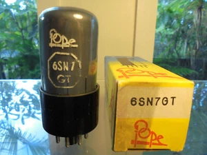 POPE 6SN7GT NOS RARO VIDRIO GRIS NUEVO STOCK ANTIGUO EN CAJA PROBADO TUBO DE VÁLVULA VINTAGE - Imagen 1 de 12