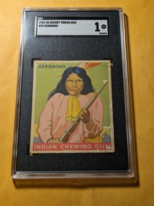 1933 Goudey Indian Gum #25 Geronimo (SGC 1) Apache Chief Authentic Vintage RARE!