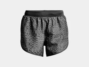 New Under Armour Women's UA Fly By 2.0 Shorts Gray Digital Camo Print Size XS - Picture 1 of 6