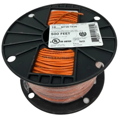 Новый провод для станка Southwire 18AWG 16 нитей оранжевый провод для станка 500 футов - Изображение 1 из 4