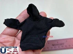 1/12 Black Color Hoodie Top For 6" TBL PHICEN SHF Marvel Legends Female Figure - Picture 1 of 3