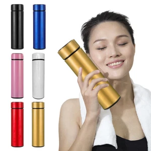 500ML Smart Thermos Water Bottle Portable 304 Stainless Steel Touch Digital Mug - Picture 1 of 15