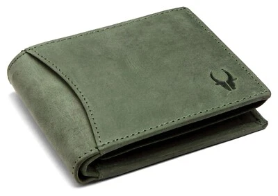 Brand New RFID Protected Oliver Green Leather Slim Lightweight Wallet For Men - Image 1 of 2