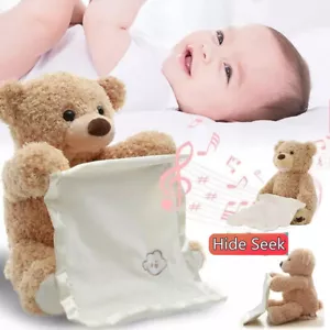 Peek A Boo Soft Teddy Bear Plush Doll Interactive Stuffed Toy Kids Birthday Gift - Picture 1 of 15