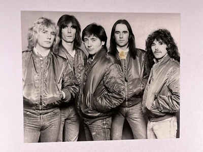 Status Quo Photo Francis Rossi Rick Parfitt Original Black And White Promo 1982 - Image 1 of 4