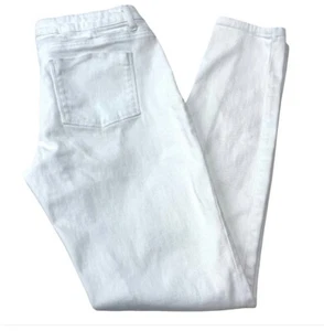 Womens Denim Skinny Jeans Size 9 White Stretch Denim Full Length - Picture 1 of 7