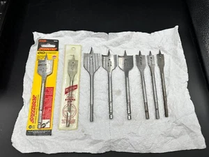 IRWIN Speedbor 1-1/4" Wood Boring Spade Drill Bit 1/4" Hex Shank ~ Plus 7 Extras - Picture 1 of 4