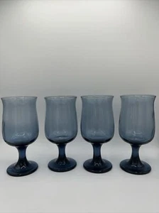 Set Of 4 Lenox Blue Mist Water/Wine Goblets 6.25 Inch - Picture 1 of 5