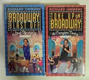 Richard Simmons Tone Up on Broadway & Blast Workout NEW SEALED VHS Lot Of 2 - Picture 1 of 6