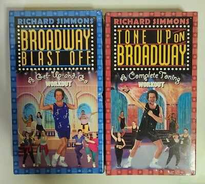 Richard Simmons Tone Up on Broadway & Blast Workout NEW SEALED VHS Lot Of 2 - Image 1 of 4