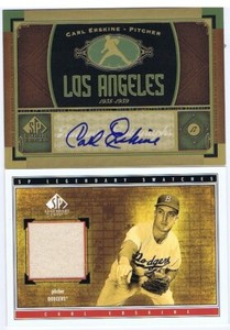 CARL ERSKINE - SP Signature Edition AUTOGRAPH + SP Legendary Swatches GAME WORN