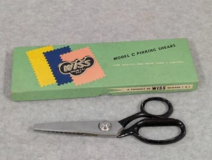 Vintage 1950s Emson Japan Pinking Shears in Wiss Model C Box - Picture 1 of 5
