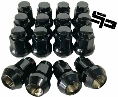16 Pc 3/8”-24 Tapered Lug Nuts Black Polaris Ranger 700 800 570 Rzr 800 900xp - Image 1 of 2