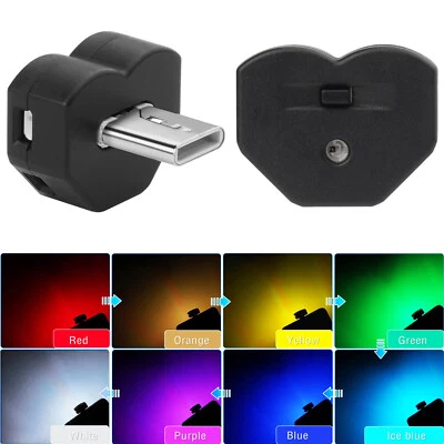 2X USB Ambient Lighting Car Interior 8 Colour Gradients Type C Plug In LED USB - Image 1 of 4