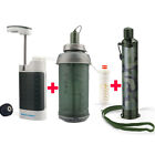 Water Filter Straw+Water Filter Bottle+Portable Hand Pump Water Filter,Outdoor