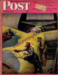1944 Saturday Evening Post June 24 - Fort Worth Brothers; Greenland; Greensburg - Picture 1 of 1