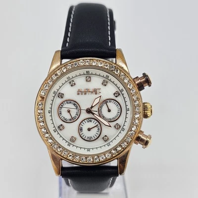 August Steiner Women's Watch 38MM White Dial  New Leather Bands Battery READ - Image 1 of 4