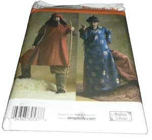 Asian Warrior Genghis Khan Mongolian Coat Hat Pants Costume Sewing Pattern 38-44 - Picture 1 of 4
