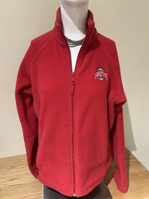 Ohio State Buckeyes Jacket Women’s Sz M Red Columbia Fleece Zip Sweatshirt NCAA - Image 1 of 3
