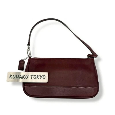 Редкий тренер 7785 Soho Demi вручную наплечная сумка Бордо кожаный аксессуар мешок Y2K - Изображение 1 из 4