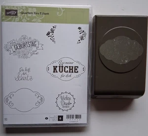Stampin up Stempel- u. Stanzerset Quartett fürs Etikett / Küche Glückwunsch - Bild 1 von 5