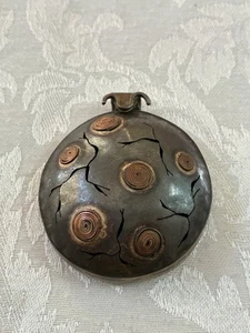 Vintage Silver Lady Bug Insect Figural Pin Pendant Brooch Signed - Picture 1 of 13