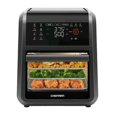 Horno Freidora de Aire Chefman 6 en 1 Pantalla Táctil Digital 12Qt Negro/Nuevo Foto 1 de 4